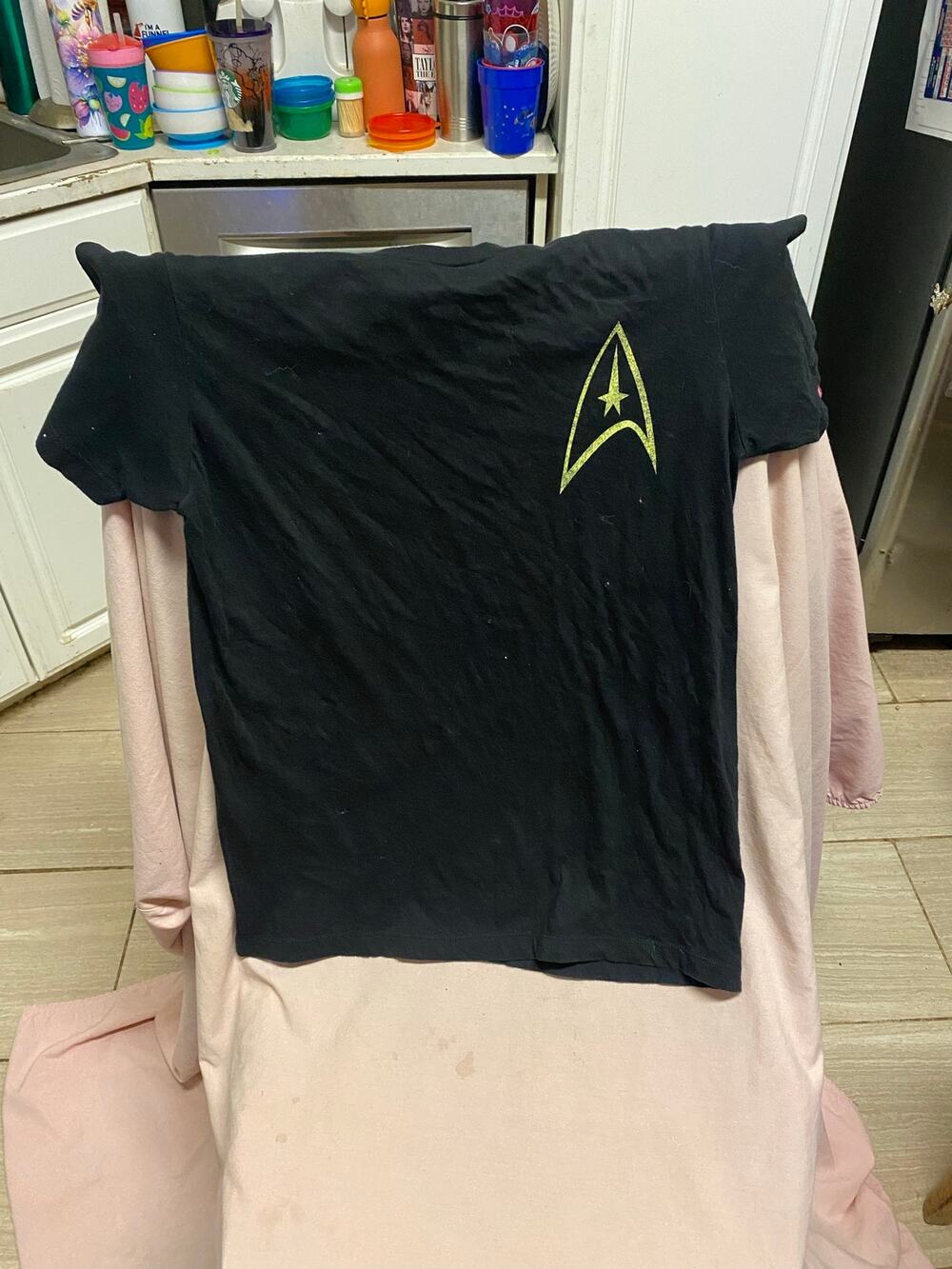Black Star Trek Logo Shirt Size Medium